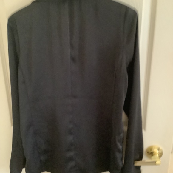 Tag on black satin jacket. Stitch and Stone. Med - Picture 3 of 4